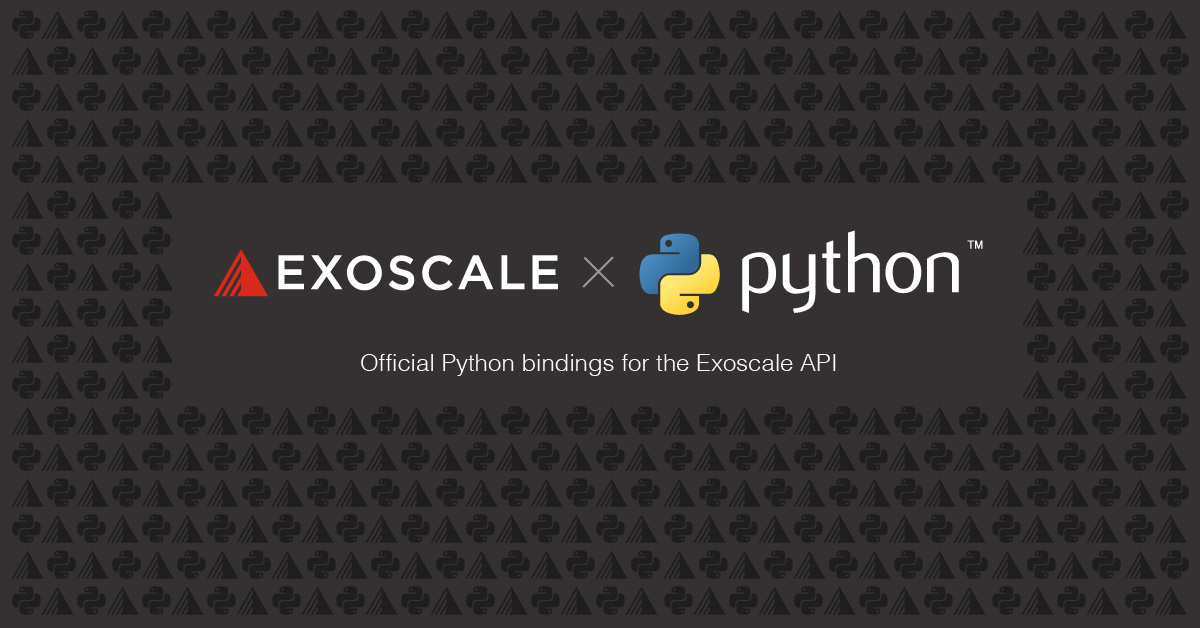 python-exoscale: official Python bindings for the Exoscale API
