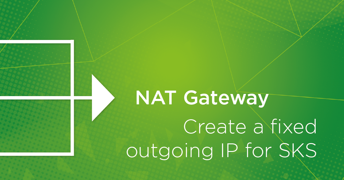 NAT Gateway - A simple example on how to achieve a fixed outgoing IP for SKS