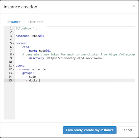 Cloud-Config from Exoscale interface