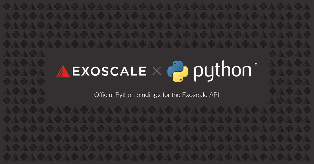 The official Python bindings for the Exoscale API