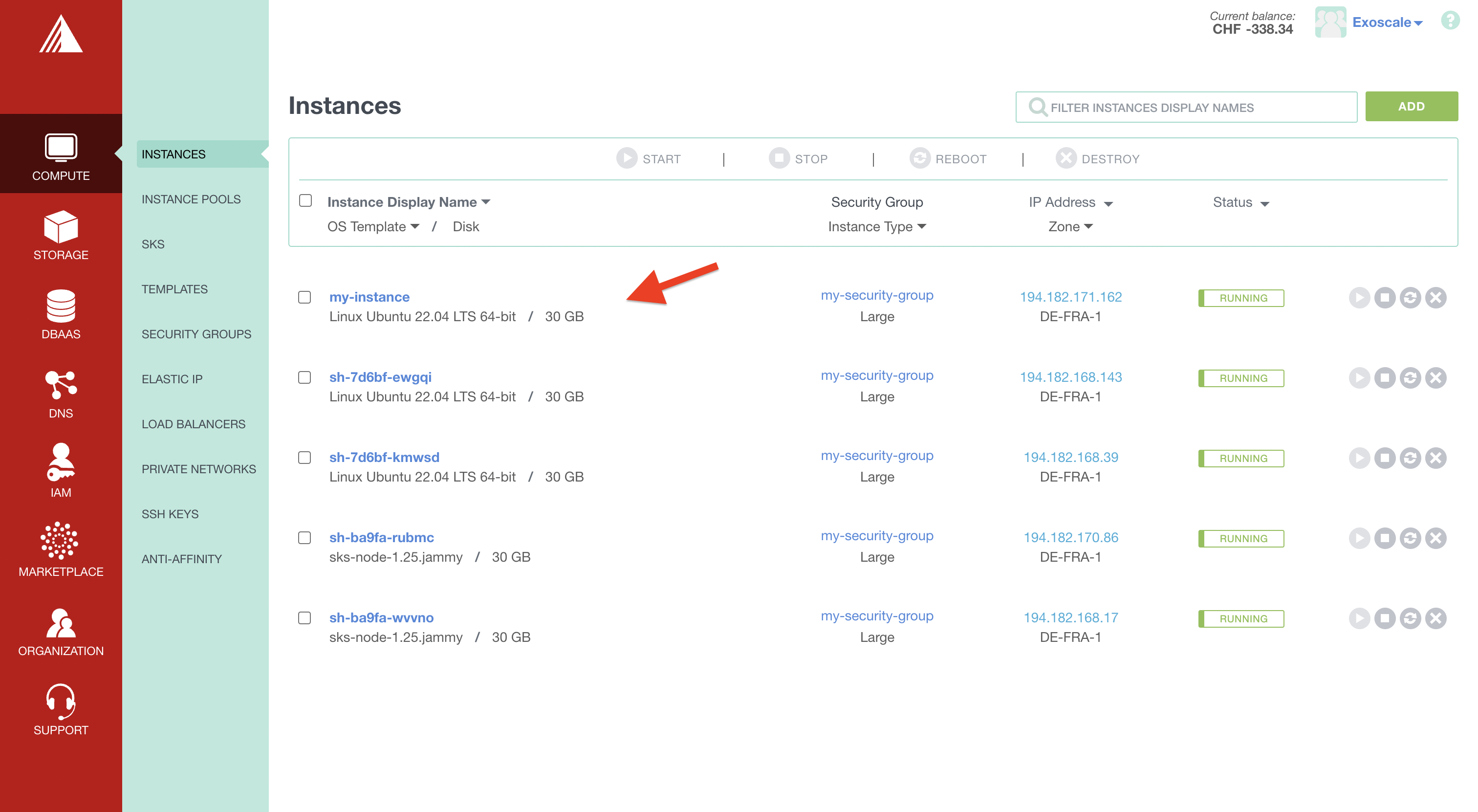 Monitoring Instance