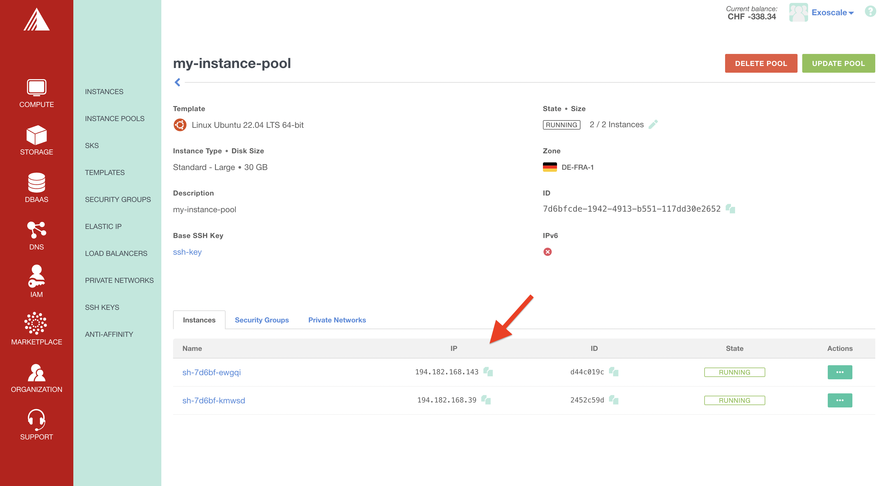 Target Instances to monitor